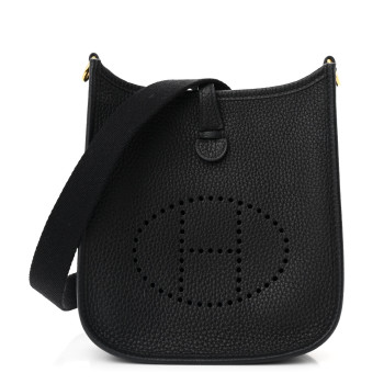 HERMES Taurillon Clemence Evelyne TPM Black