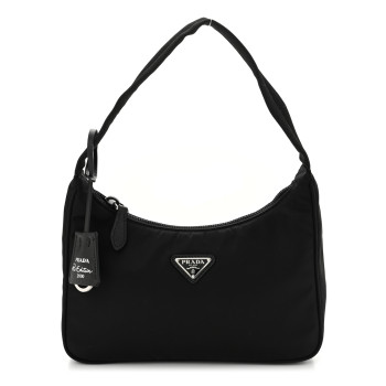 PRADA Tessuto Nylon Mini Re-Edition 2000 Bag Black