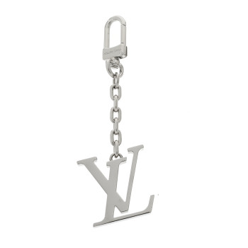 LOUIS VUITTON LV Facettes Bag Charm Key Holder Silver