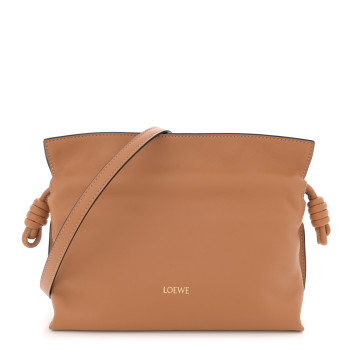 LOEWE Calfskin Mini Flamenco Knot Clutch Warm Desert