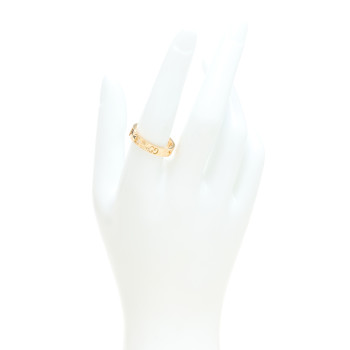 GUCCI 18K Yellow Gold Icon Stars Band Ring 58 8.25