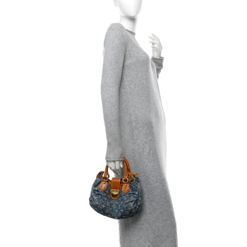 LOUIS VUITTON Monogram Denim Pleaty Blue