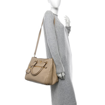 PRADA Vitello Daino Tote Sabbia