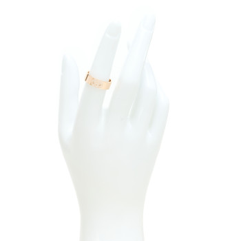 HERMES 18K Rose Gold Diamond PM H D'Ancre Ring 52 6