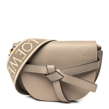 LOEWE Calfskin Jacquard Mini Gate Dual Bag Sand