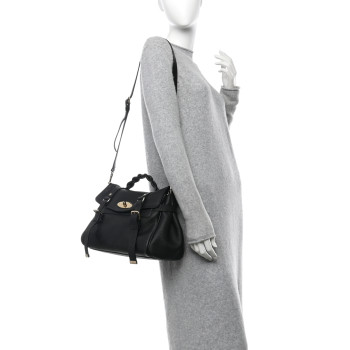 MULBERRY Heavy Grain Medium Alexa Black