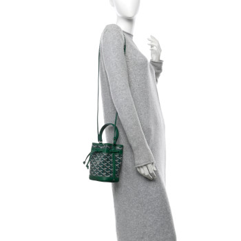 GOYARD Goyardine Petit Flot Mini Bucket Bag Green