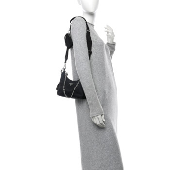 PRADA Re-Nylon Saffiano Re-Edition 2005 Shoulder Bag Black
