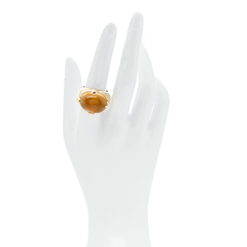 POMELLATO 18K Yellow Gold Citirne Griffe Ring 58 8.25