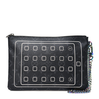 LOUIS VUITTON Monogram Eclipse Fragment Design iPad Pouch