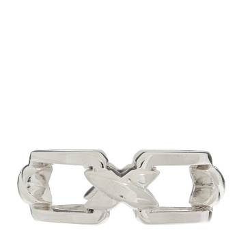 TIFFANY Sterling Silver X Open Band Ring 49 4.75