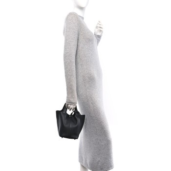 HERMES Taurillon Clemence Picotin Lock 18 PM Black