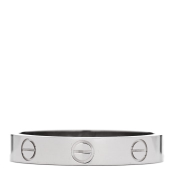 CARTIER 18K White Gold 3.5mm LOVE Wedding Band Ring 56 7.75