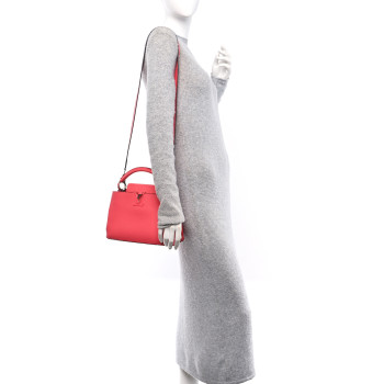 LOUIS VUITTON Taurillon Capucines BB Rose Litchi