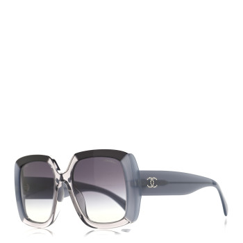 CHANEL Acetate Square CC Crystal Sunglasses 71685A Grey