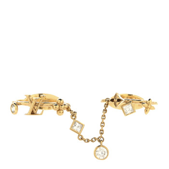 LOUIS VUITTON Metal LV In The Sky Double Ring S 50 5.25 Gold