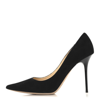 JIMMY CHOO Suede Abel Pumps 38.5 Black