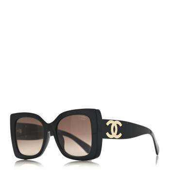 CHANEL Square Polarized CC Sunglasses 5494-A Black