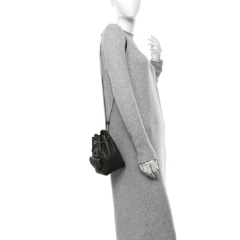 SAINT LAURENT Lambskin Matelasse Monogram Joe Nano Bucket Bag Light Musk
