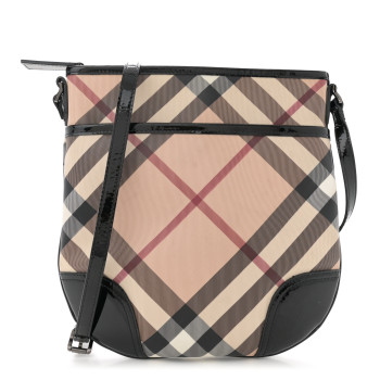 BURBERRY Supernova Check Small Dryden Crossbody Bag Black