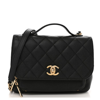 CHANEL Caviar Quilted Medium Business Affinity Flap Black