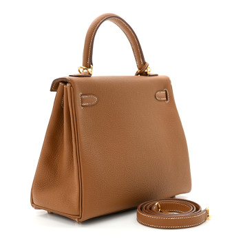 HERMES Togo Kelly Retourne 25 Gold