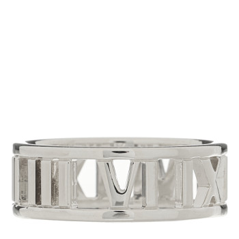 TIFFANY Sterling Silver Wide Atlas Open Ring 52 6