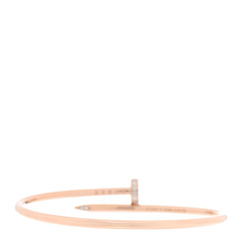 CARTIER 18K Pink Gold Diamond Small Juste Un Clou Bracelet 16