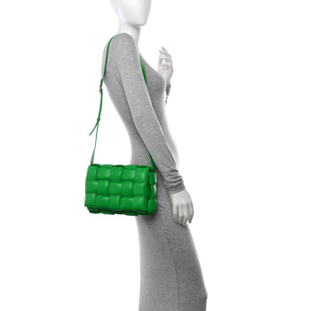 BOTTEGA VENETA Nappa Maxi Intreccio Padded Cassette Crossbody Bag Parakeet