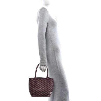 GOYARD Goyardine Reversible Mini Anjou Burgundy