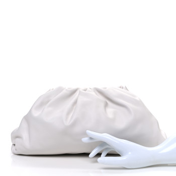 BOTTEGA VENETA Smooth Butter Calf The Pouch Oversized Clutch Mist