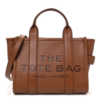MARC JACOBS Grained Calfskin Small The Tote Bag Argan Oil