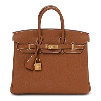 HERMES Togo Birkin 25 Gold