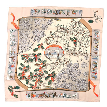 HERMES Silk Neige d' Antan Scarf 90