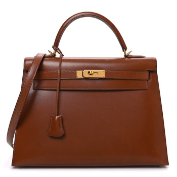 HERMES Box Kelly Sellier 32 Noisette
