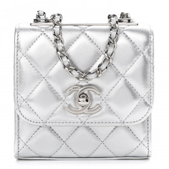 Trendy cc leather mini bag Chanel Silver in Leather - 32302709