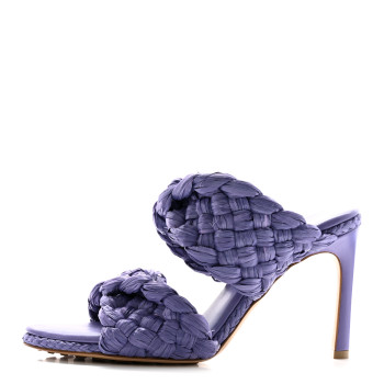 BOTTEGA VENETA Raffia Twisted Intrecciato Stretch The Board Sandals 36 Lavender